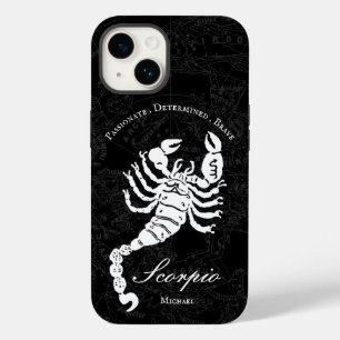 Black Scorpio Zodiac Astrology Personality Custom Case-Mate iPhone 14 Case