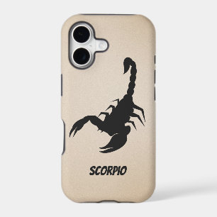 Black Scorpion Silhouette with Name on Sand