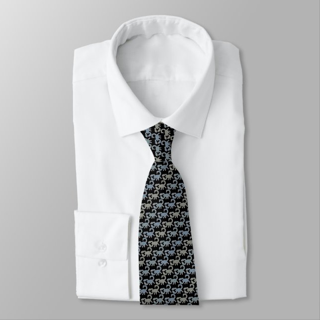 Black Scorpions Tie Armani Grey (Tied)