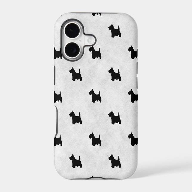 Black Scottie Dogs Tile Pattern (Back)