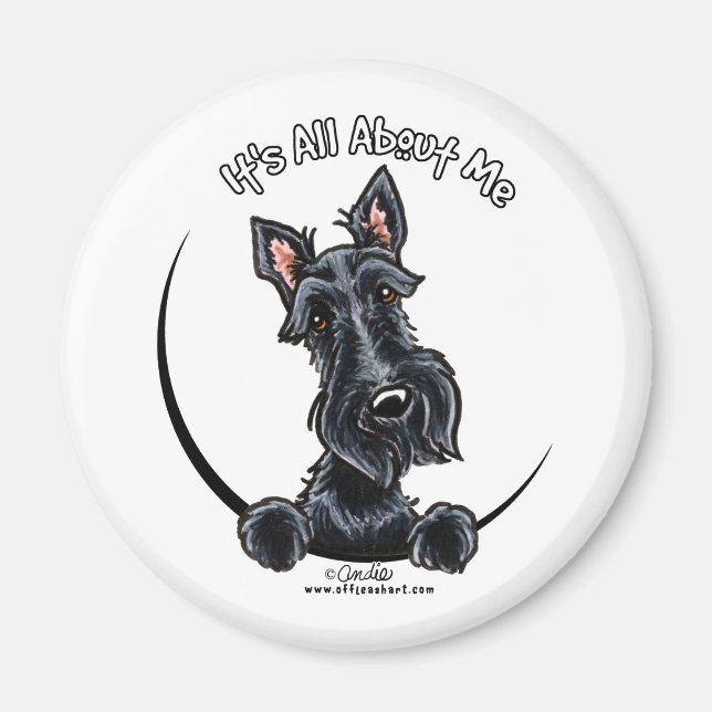 Black Scottie IAAM Magnet (Front)