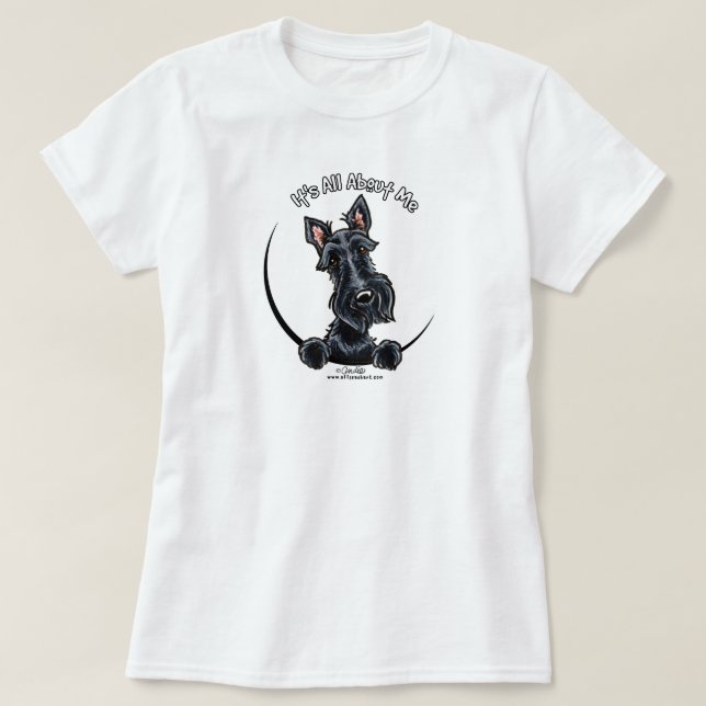 Black Scottie IAAM T-Shirt (Design Front)