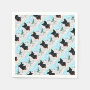 Black Scottish Terrier Angel Napkin
