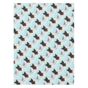 Black Scottish Terrier Angel Tablecloth