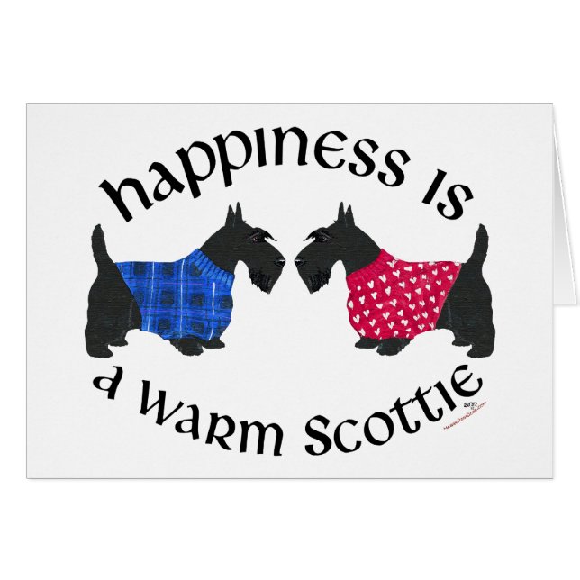 Black Scottish Terriers Happiness (Front Horizontal)