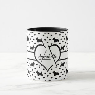 Black Scottish Terriers (Scottie Dogs) - White Mug