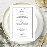 Black Script Elegant Wedding Menu<br><div class="desc">Black Script Elegant Wedding Menu</div>