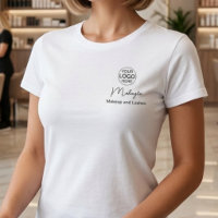 Black Script Employee Name Business Logo Makeup 