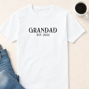Black Script Established Grandad  T-Shirt