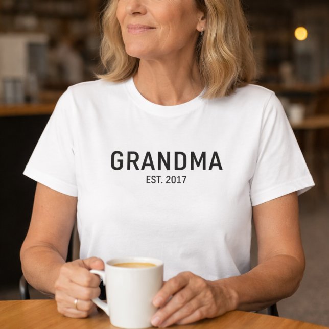 Black Script Established Grandma T-Shirt (Creator Uploaded)