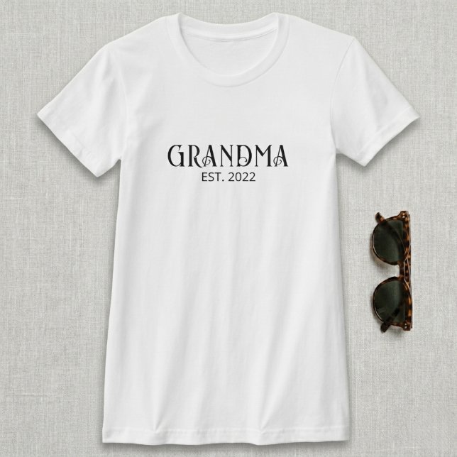 Black Script Established Grandma T-Shirt (Creator Uploaded)