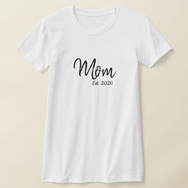 Black Script Established Mom T-Shirt (Laydown)