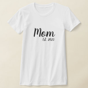 Black Script Established Mom T-Shirt