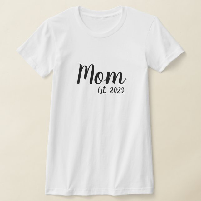 Black Script Established Mom T-Shirt (Laydown)