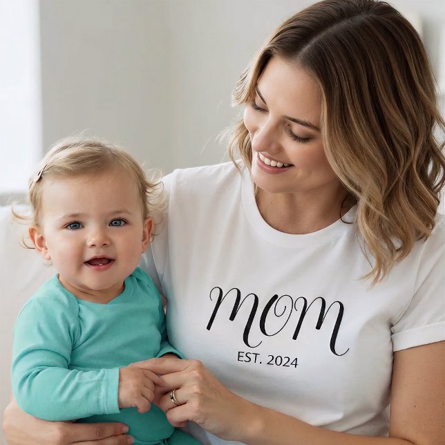 Black Script Established Mom T-Shirt (Creator Uploaded)