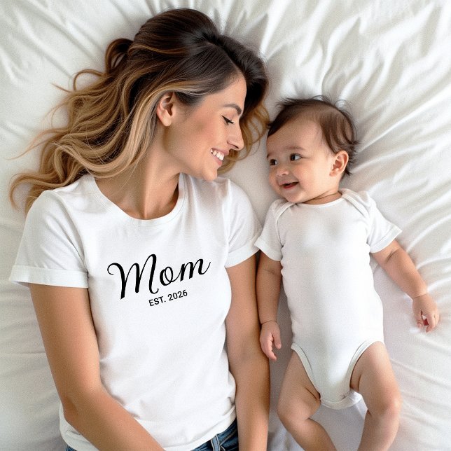 Black Script Established Mom T-Shirt (Creator Uploaded)