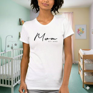 Black Script Established Mom T-Shirt