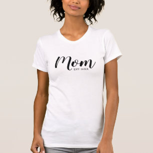 Black Script Established Mom T-Shirt