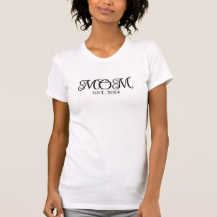 Black Script Established Mom T-Shirt