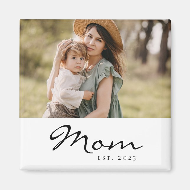 Black Script Established Mum Magnet (Front)