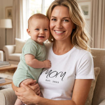 Black Script Established Mum Modern Minimalist