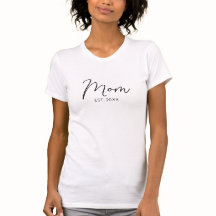 Black Script Established Mum T-Shirt