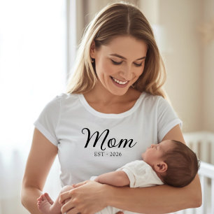 Black Script Established Mum T-Shirt
