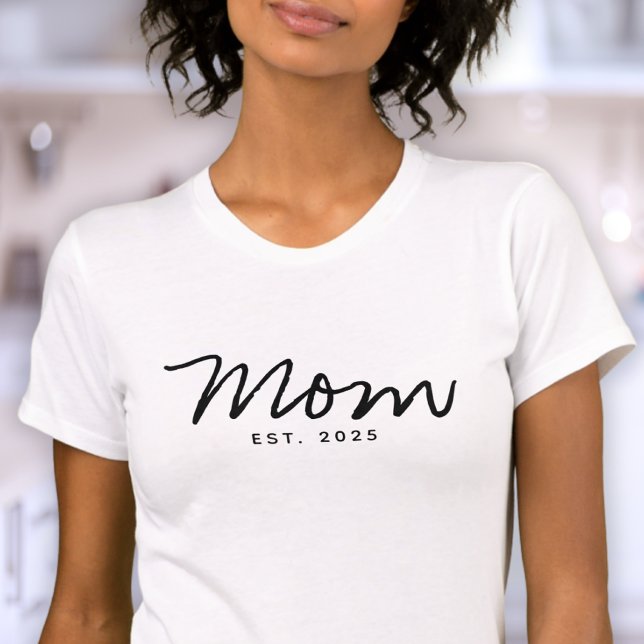 Black Script Established Mum T-Shirt (Creator Uploaded)