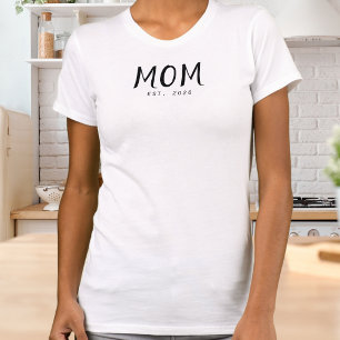 Black Script Established Mum T-Shirt
