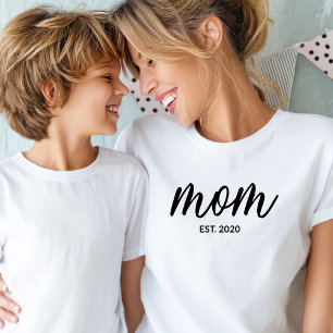 Black Script Established Mum T-Shirt