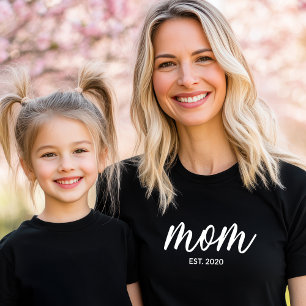 Black Script Established Mum T-Shirt