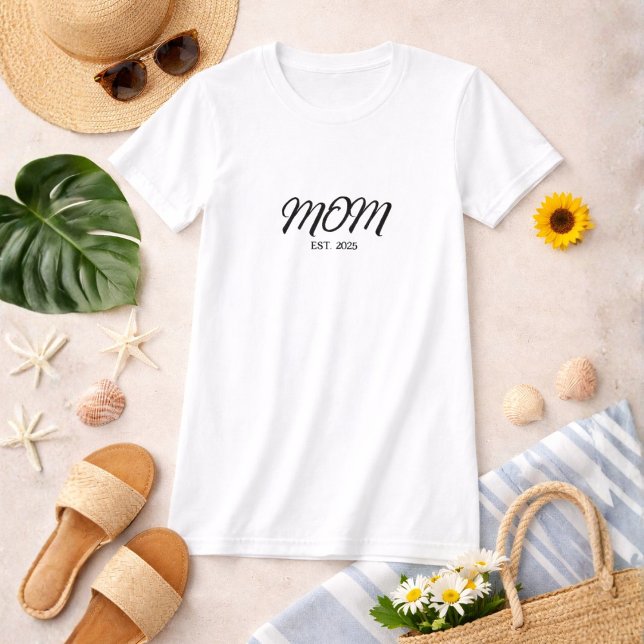 Black Script Established Mum T-Shirt (Creator Uploaded)