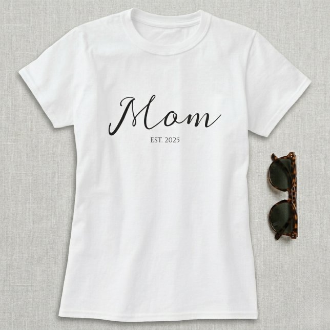 Black Script Established Mum T-Shirt (Creator Uploaded)