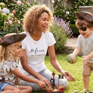 Black Script Established Mum T-Shirt
