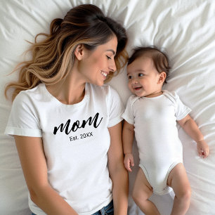 Black Script Established Mum T-Shirt