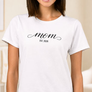 Black Script Established Mum T-Shirt