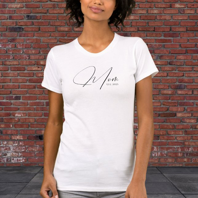 Black Script Established Mum T-shirt (Creator Uploaded)