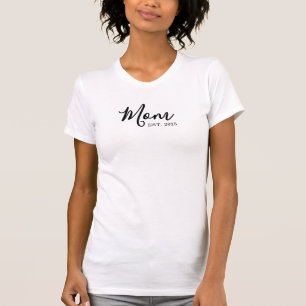 Black Script Established Mum T-Shirt