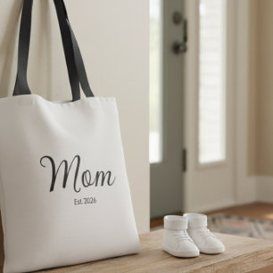 Black Script Established Mum Tote Bag