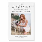 Black Script Graduation Photo Welcome