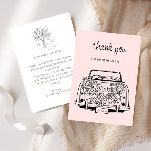 Black Script Handdrawn Simple Wedding Vow Renewal  Thank You Card