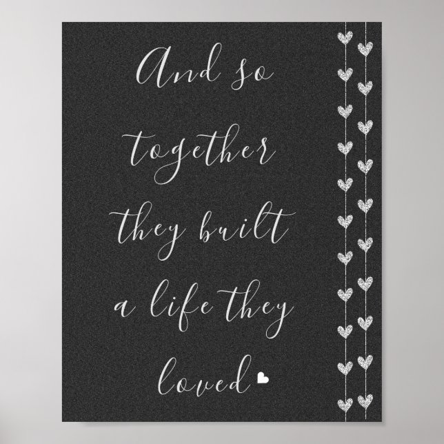 Black Script Inspirational Love Quote Poster (Front)