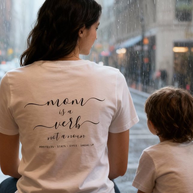 Black Script Mom Is a Verb Mother Keepsake Tri-Blend Shirt (Creator Uploaded)