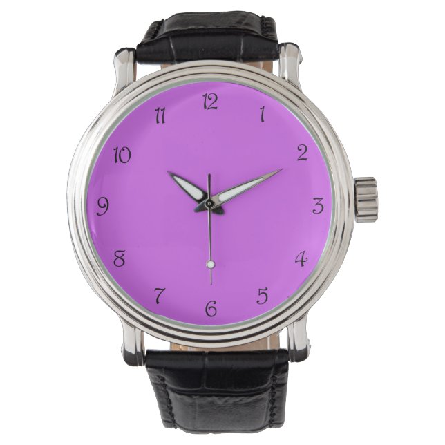 Black Script Numbers on Purple wacnt Watch (Front)