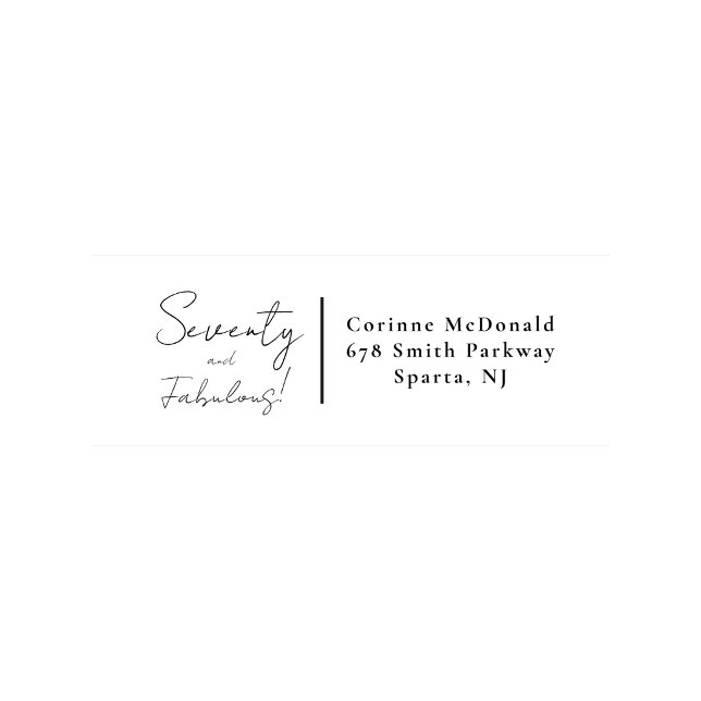 Black script Seventy & Fabulous 70th Birthday (Creator Uploaded)