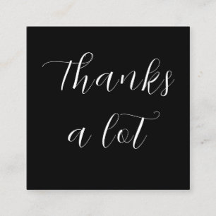 Black Script Thank You Biz Pro Note Card