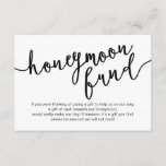 Black Script, Wedding Honeymoon Fund Wish Enclosure Card<br><div class="desc">This is the Rustic Script,  Wedding Enclosure Card. You can change the font colours,  and add your wedding details in the matching font / lettering. #TeeshaDerrick</div>