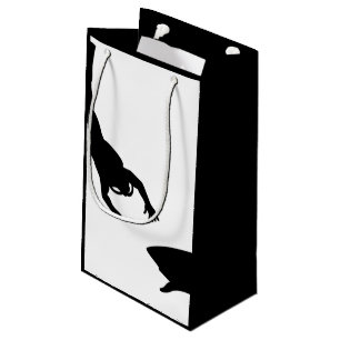 Black Scuba Diver and Shark Small Gift Bag