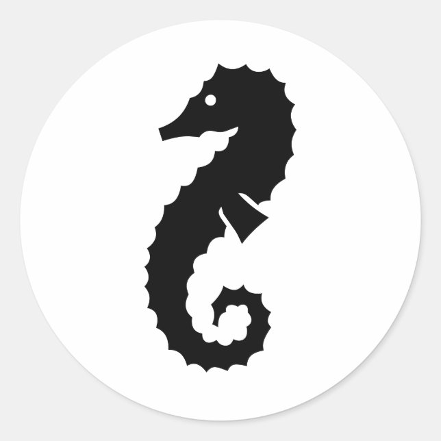 Black Sea Horse - Sticker (Front)