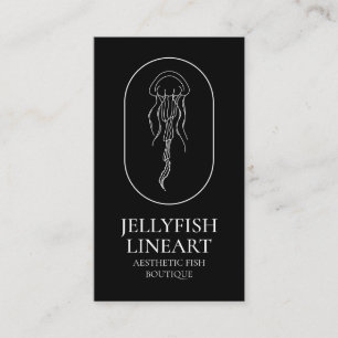 Black Sea Ocean Nautical Jellyfish Business Card